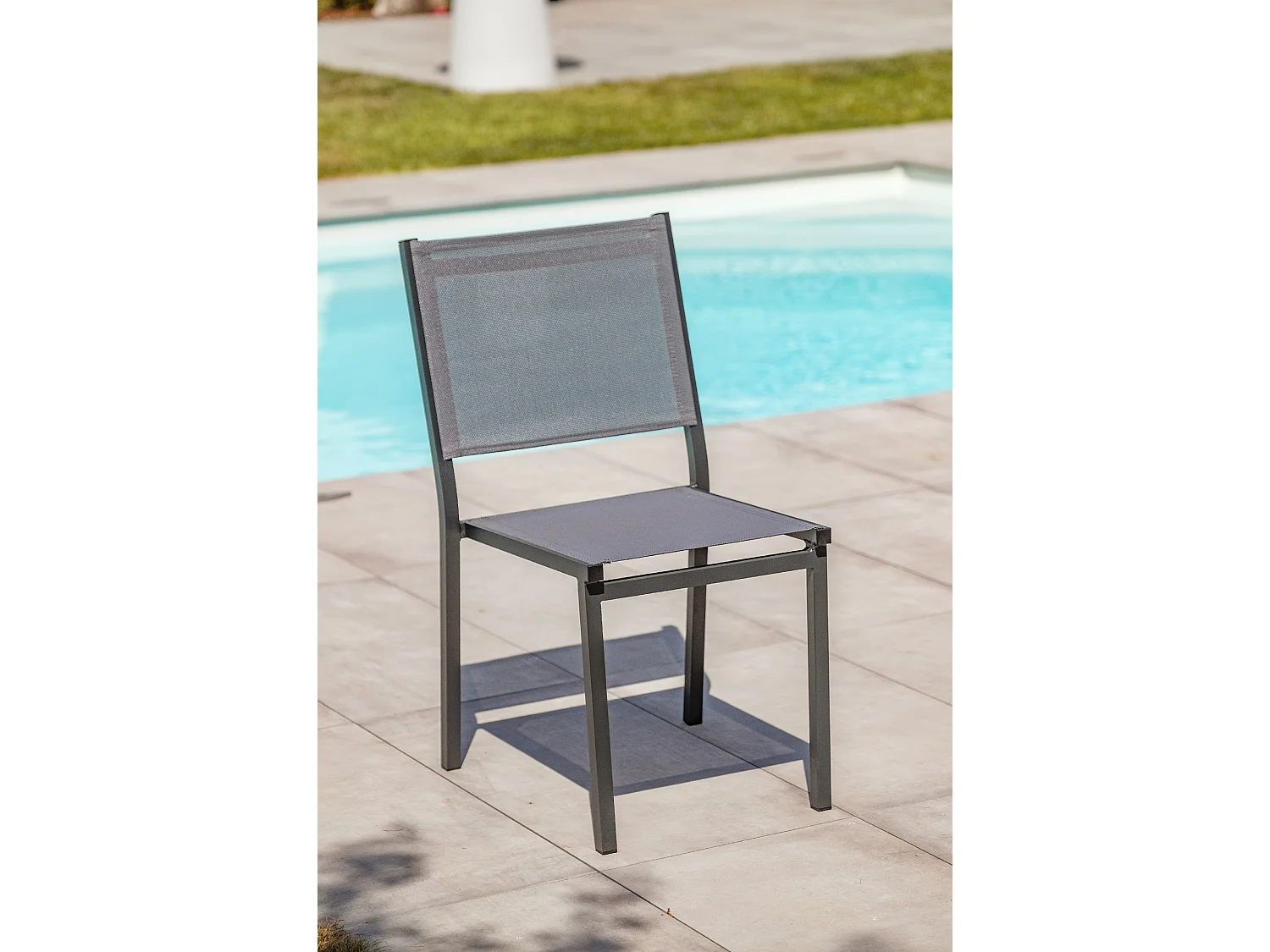 Set da pranzo da giardino 10 posti alluminio e piano vetro
