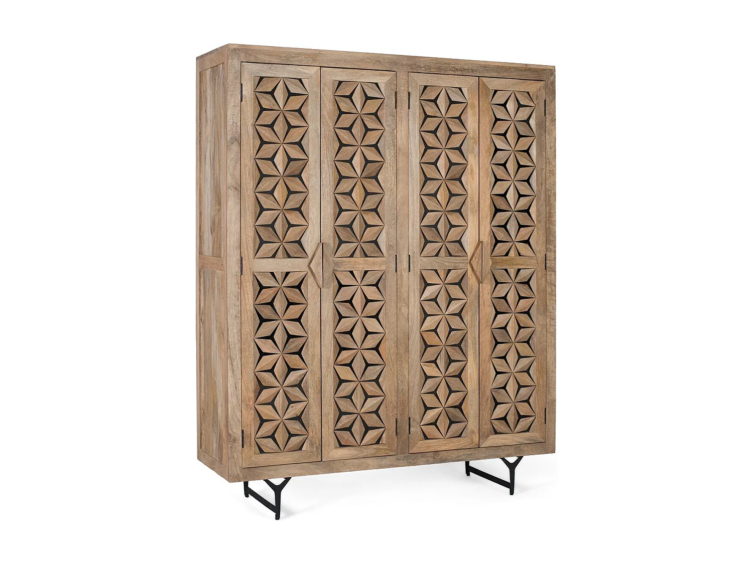 Armoire Mysore en bois de manguier, 180 cm x 143 cm x 45 cm