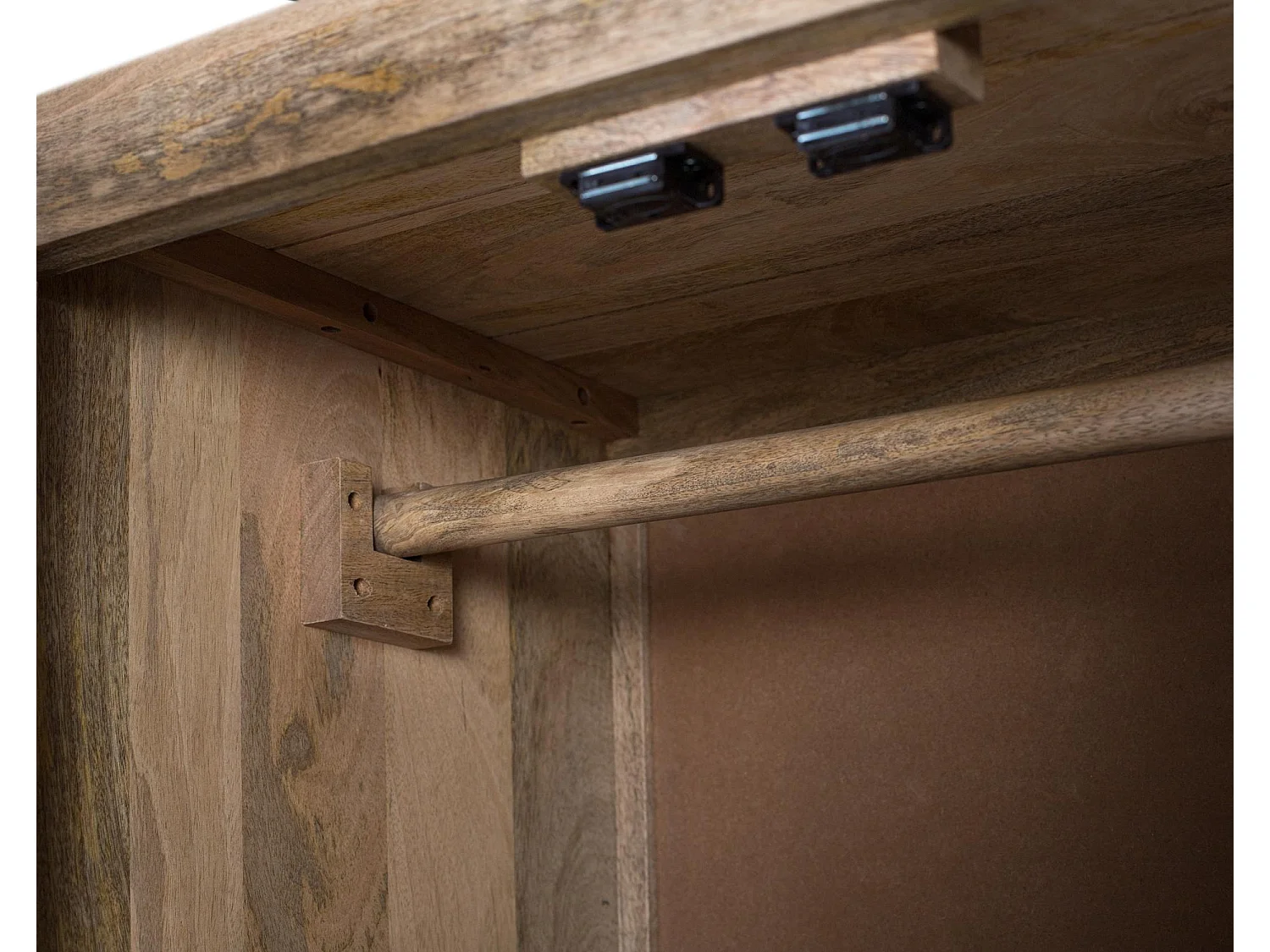 Armoire Mysore en bois de manguier, 180 cm x 143 cm x 45 cm