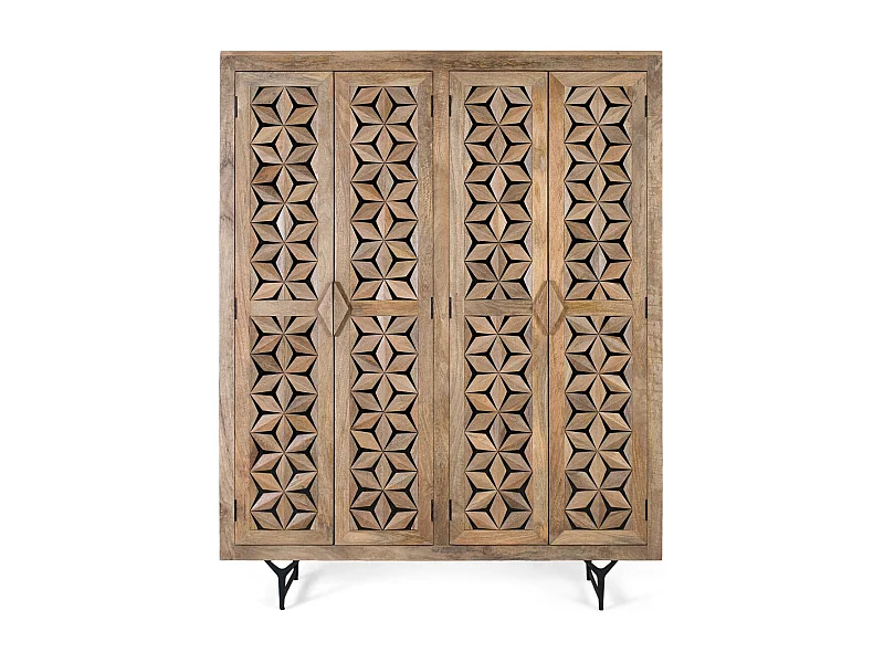 Armario Mysore madera de mango 180 cm x 143 cm x 45 cm