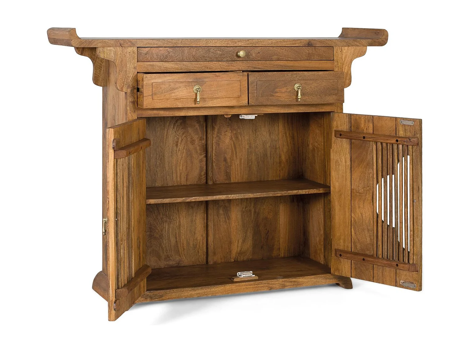 Buffet Saphir en bois de manguier 94 cm x 120 cm x 32 cm