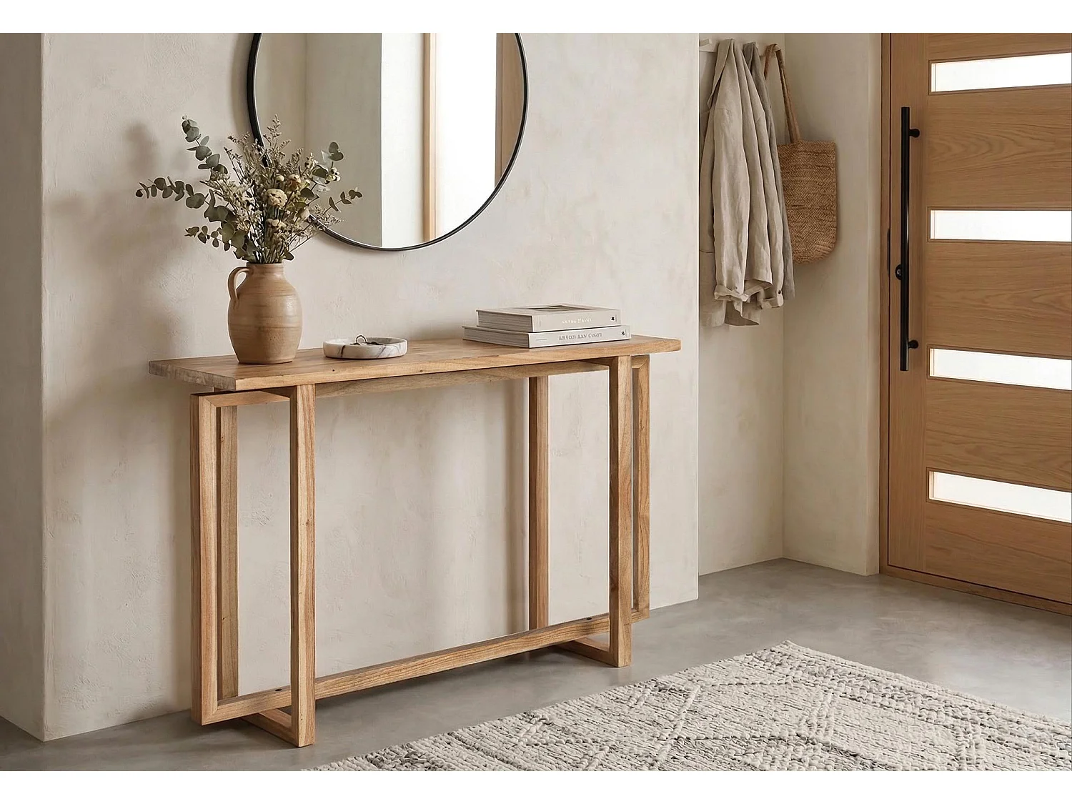 Console Virelle en bois de mindi, 83 cm x 120 cm x 40 cm