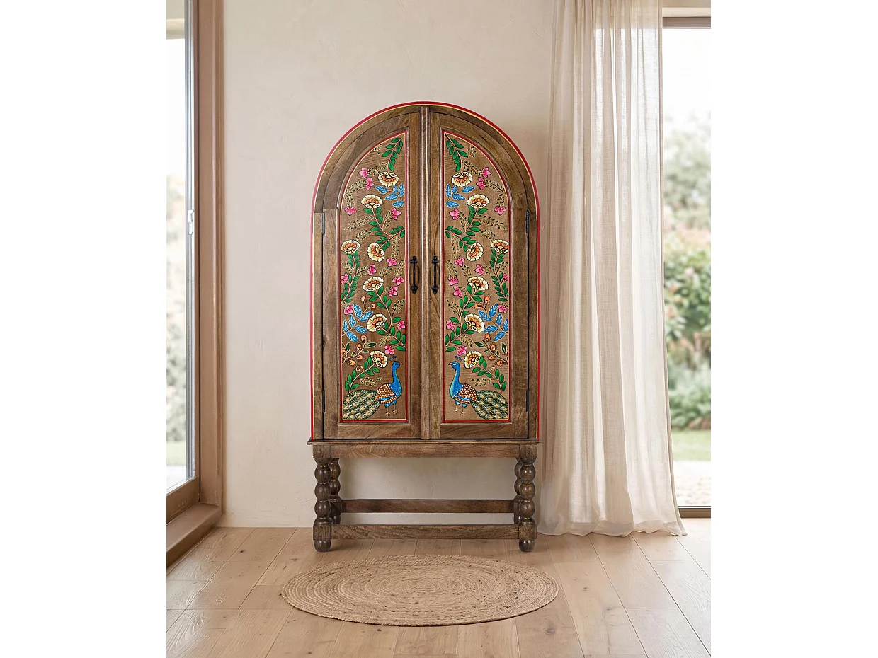 Armoire Silex en bois de manguier 160 cm x 83 cm x 40 cm