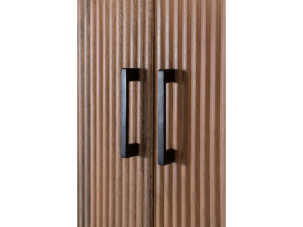 Armoire à deux portes en bois de manguier massif, hauteur 187 cm