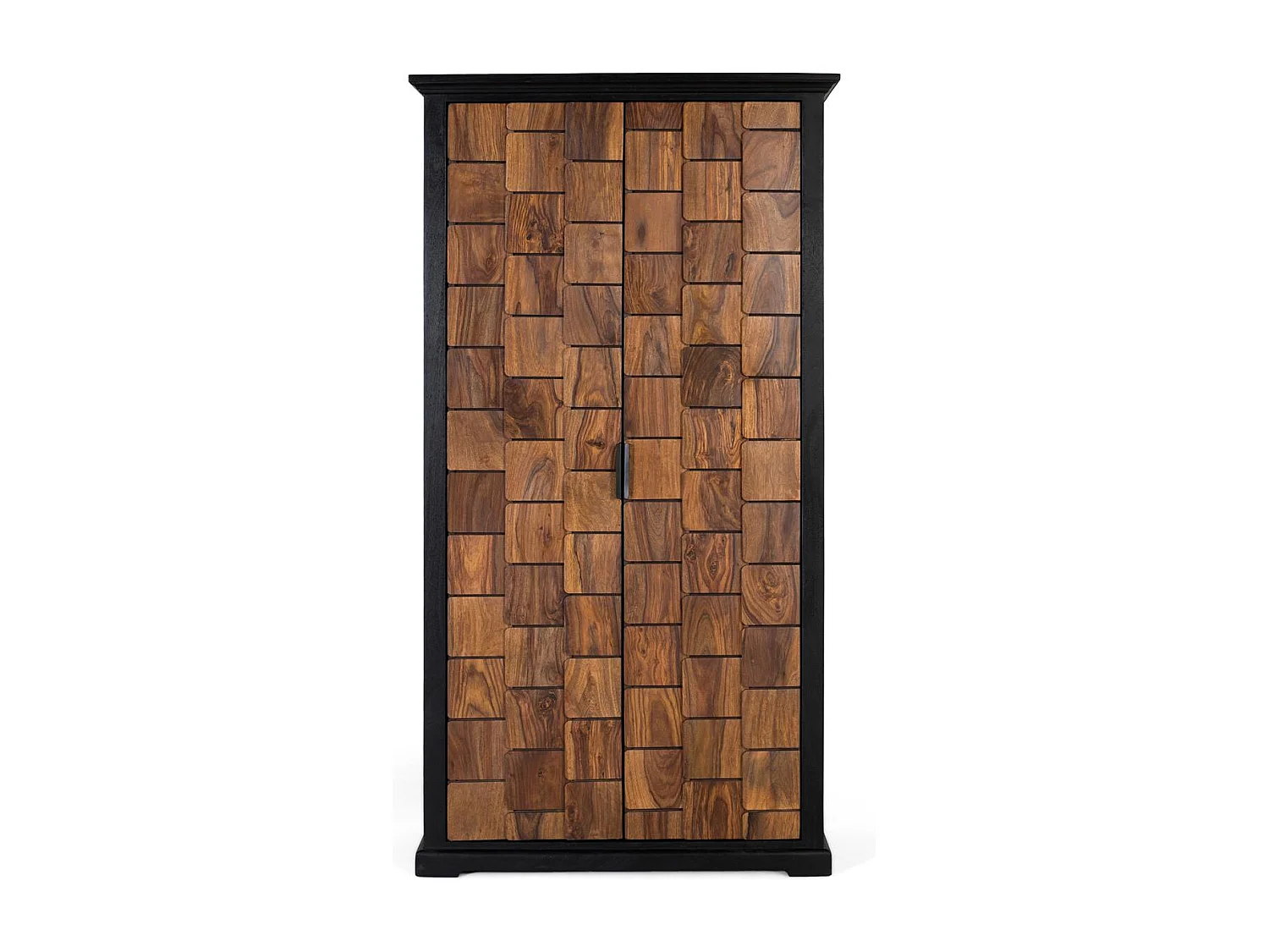 Armoire Udaipur en bois de manguier et palissandre, 175 cm x 95 cm x 40 cm