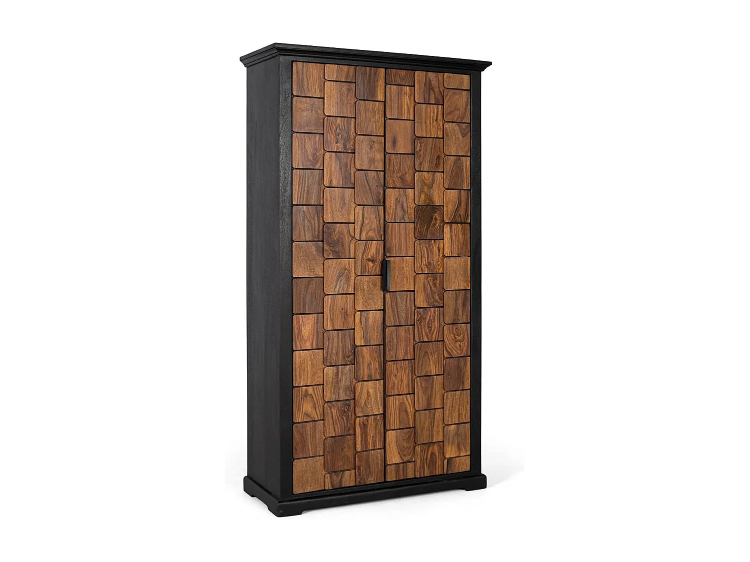 Armoire Udaipur en bois de manguier et palissandre, 175 cm x 95 cm x 40 cm