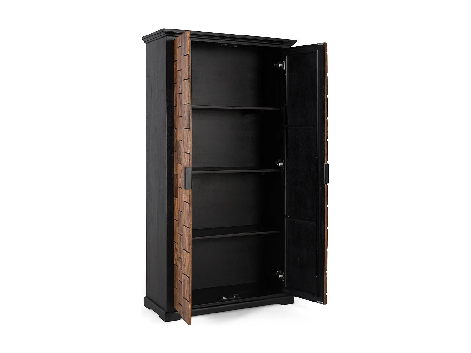 Armoire Udaipur en bois de manguier et palissandre, 175 cm x 95 cm x 40 cm