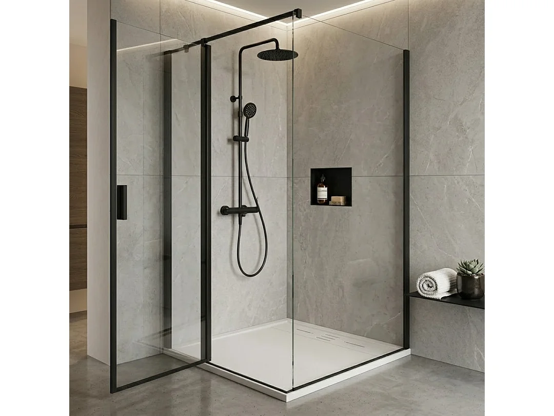 Duschwanne aus Kunstharz 90 x 90 Schieferweiß Essebagno