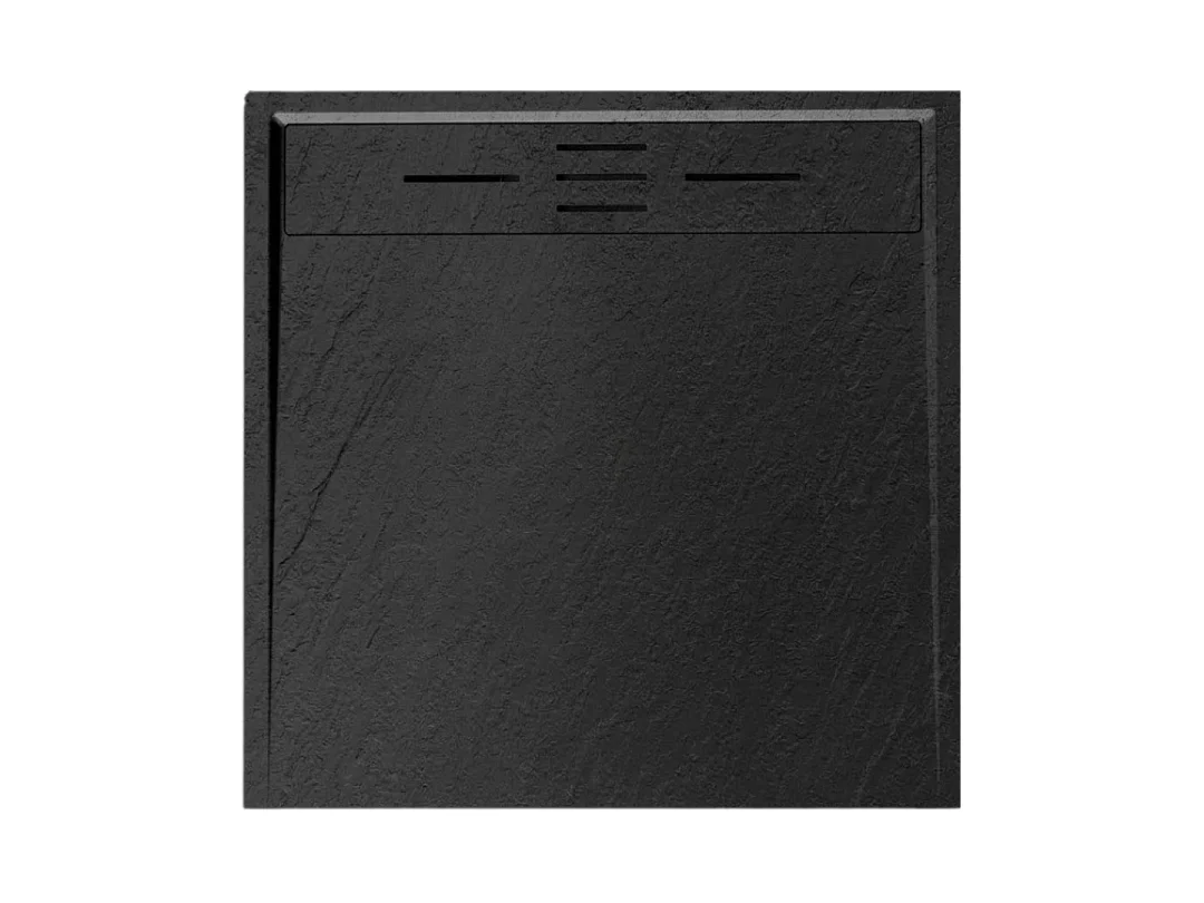 Duschwanne aus Kunstharz 80 x 80 Schwarz Essebagno