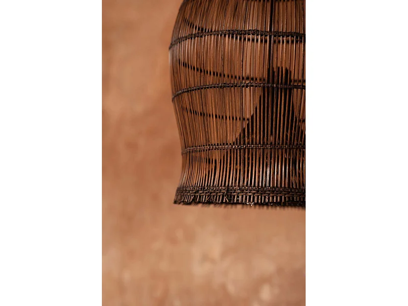 Le Luminaire Suspendu Woven Bell - Noyer Foncé - S