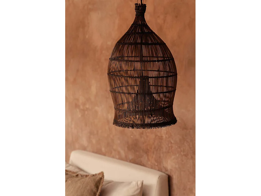 Le Luminaire Suspendu Woven Bell - Noyer Foncé - S