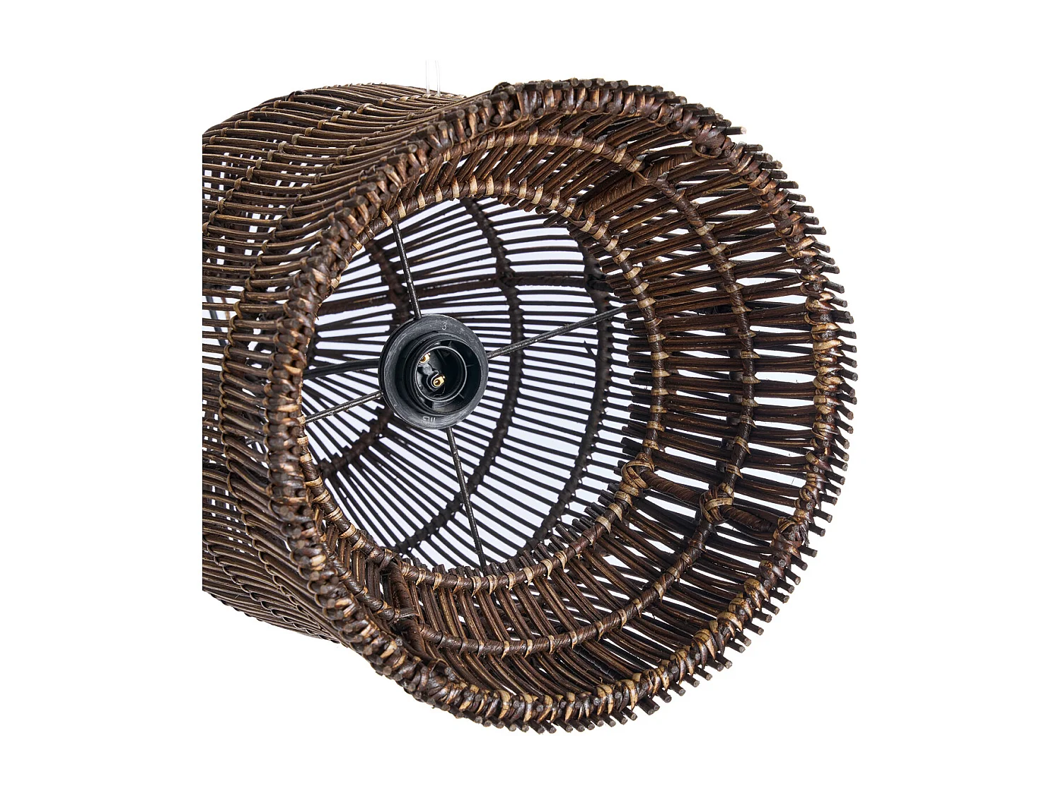 Le Luminaire Suspendu Woven Bell - Noyer Foncé - S