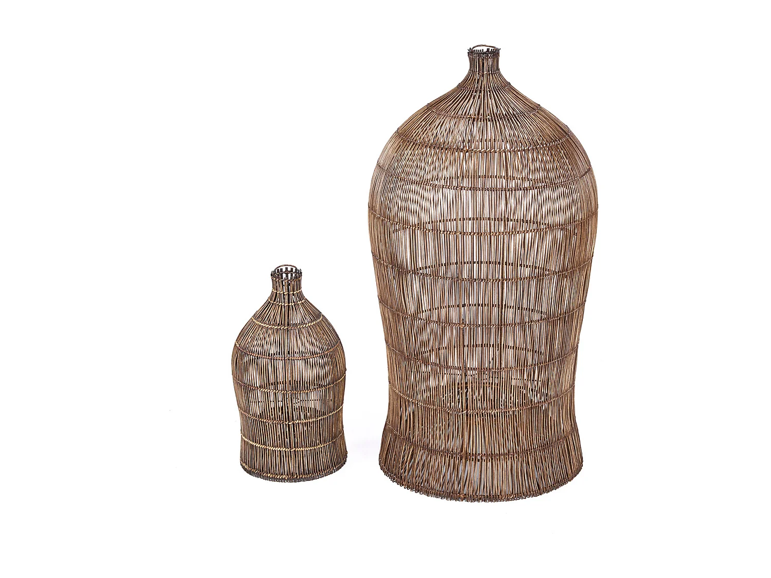 Le Luminaire Suspendu Woven Bell - Noyer Foncé - S