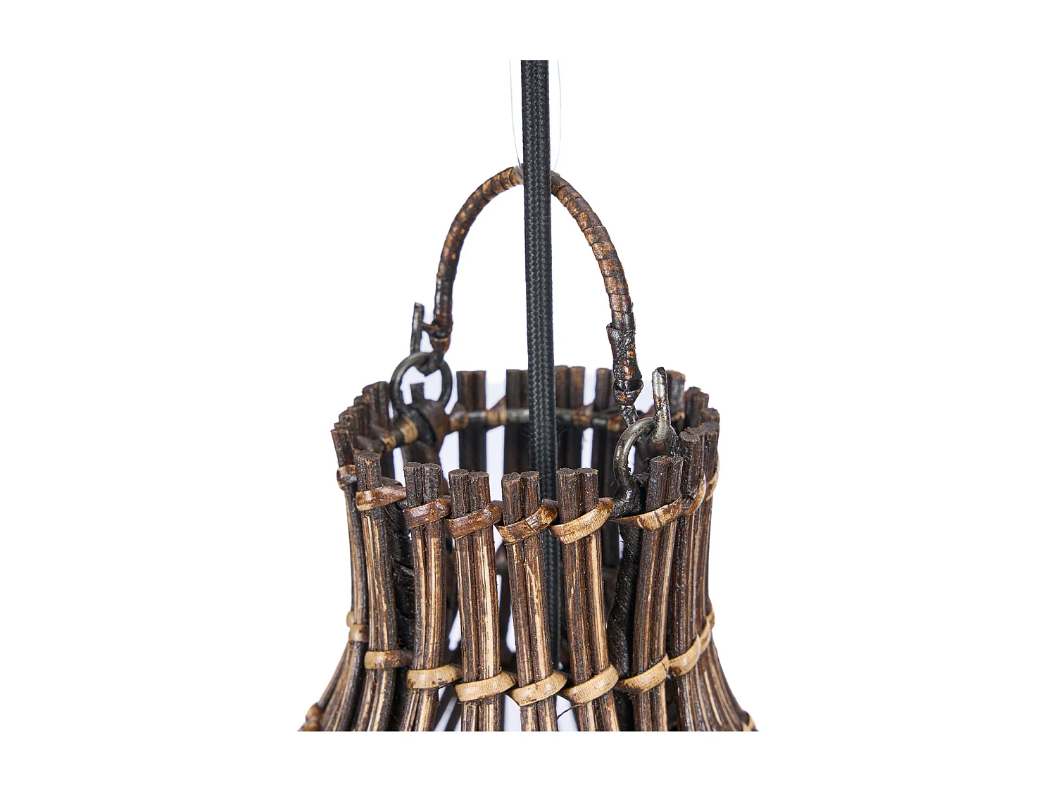Le Luminaire Suspendu Woven Bell - Noyer Foncé - S