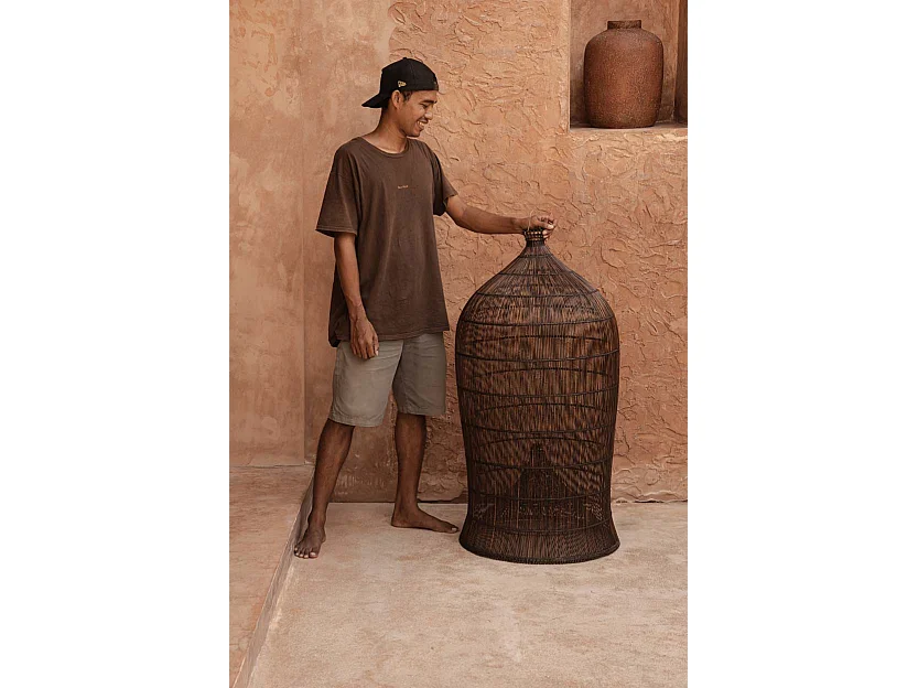 The Woven Bell Pendant - Dark Walnut - XL