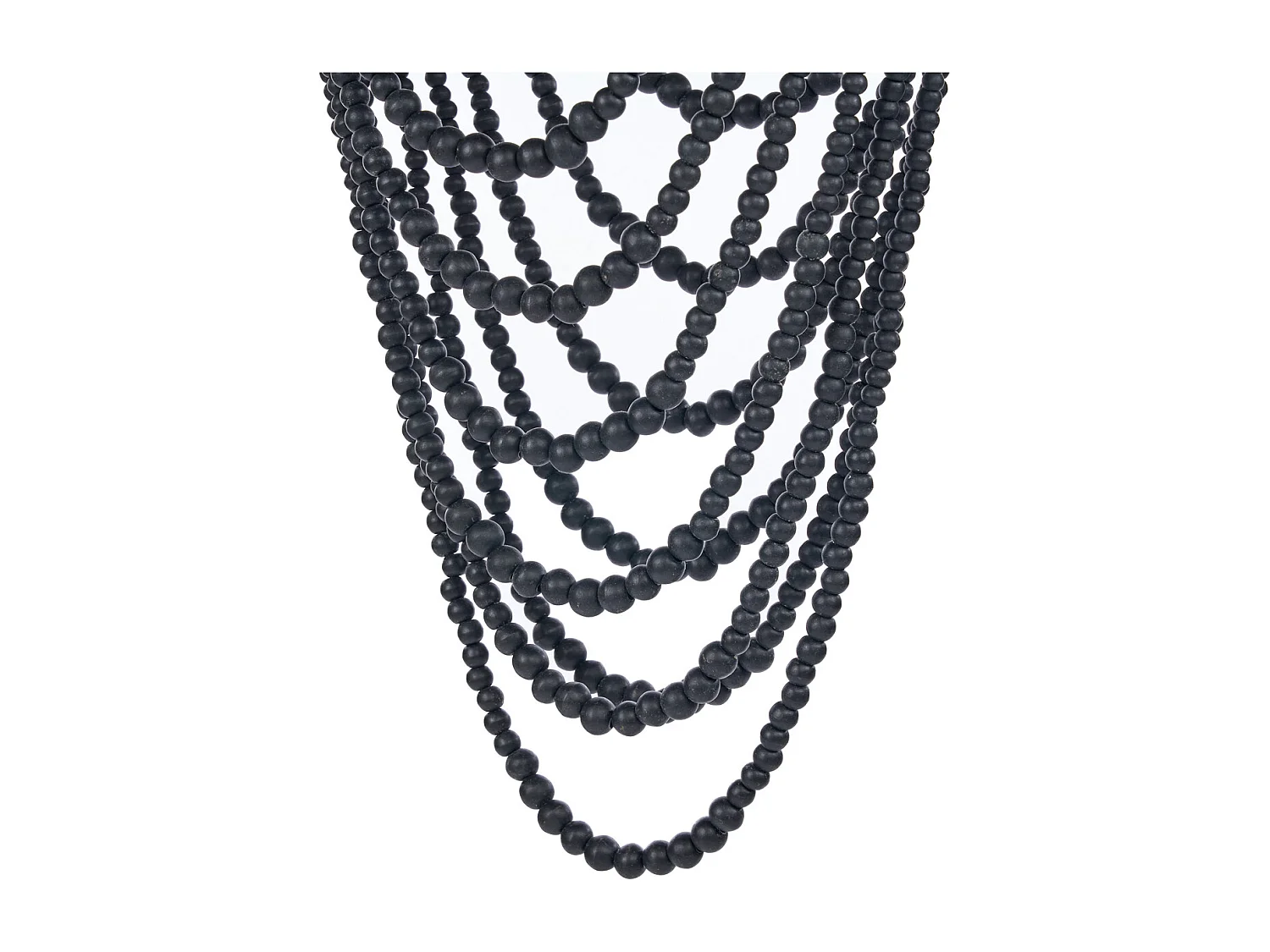 Die Wooden Bead Kronleuchter - Schwarz - L