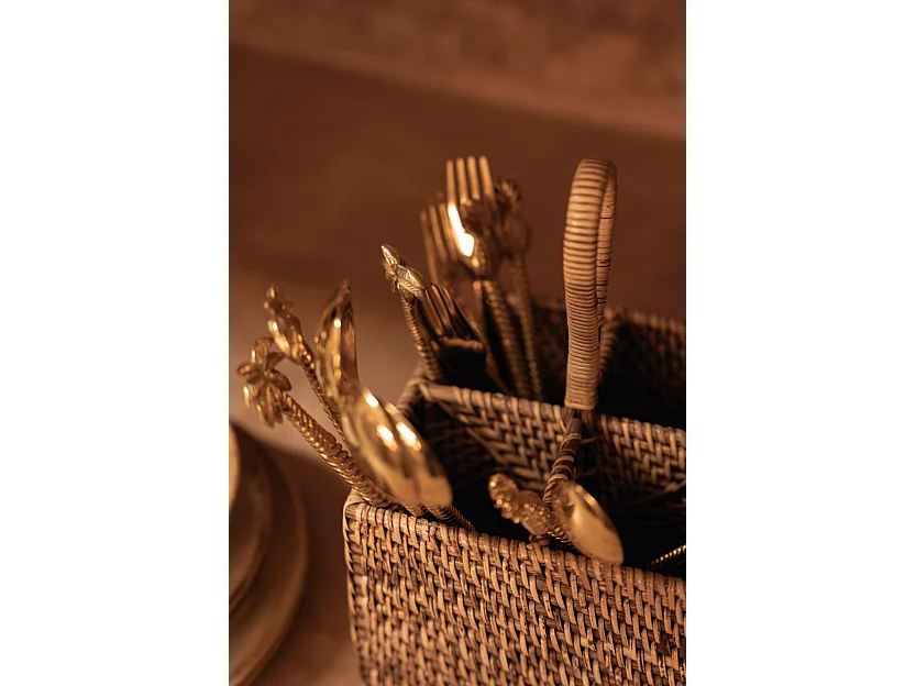 Le Porte-Couverts en Rotin N°4 - Brun Naturel