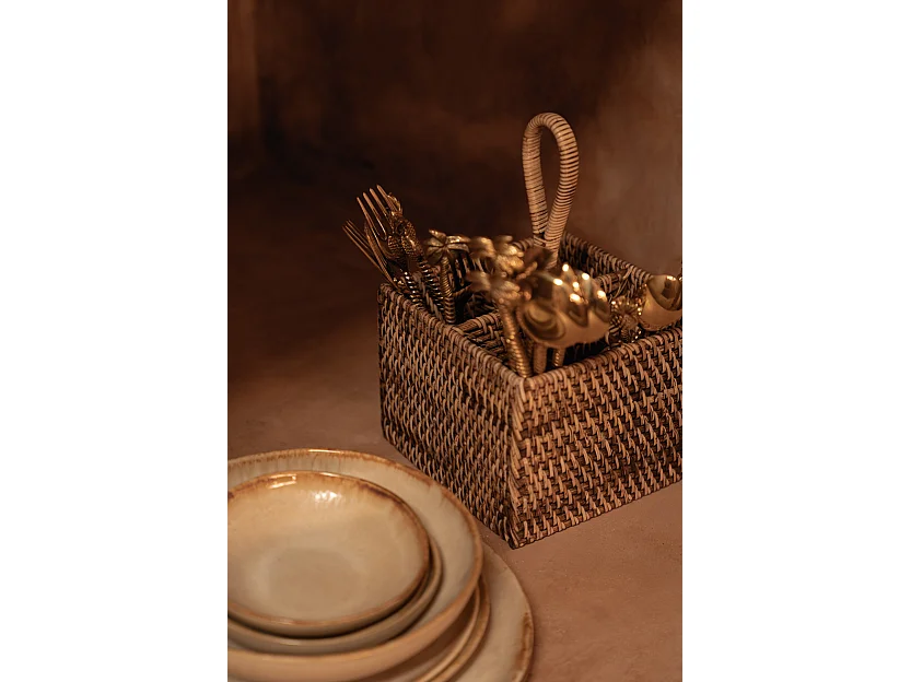 Le Porte-Couverts en Rotin N°4 - Brun Naturel