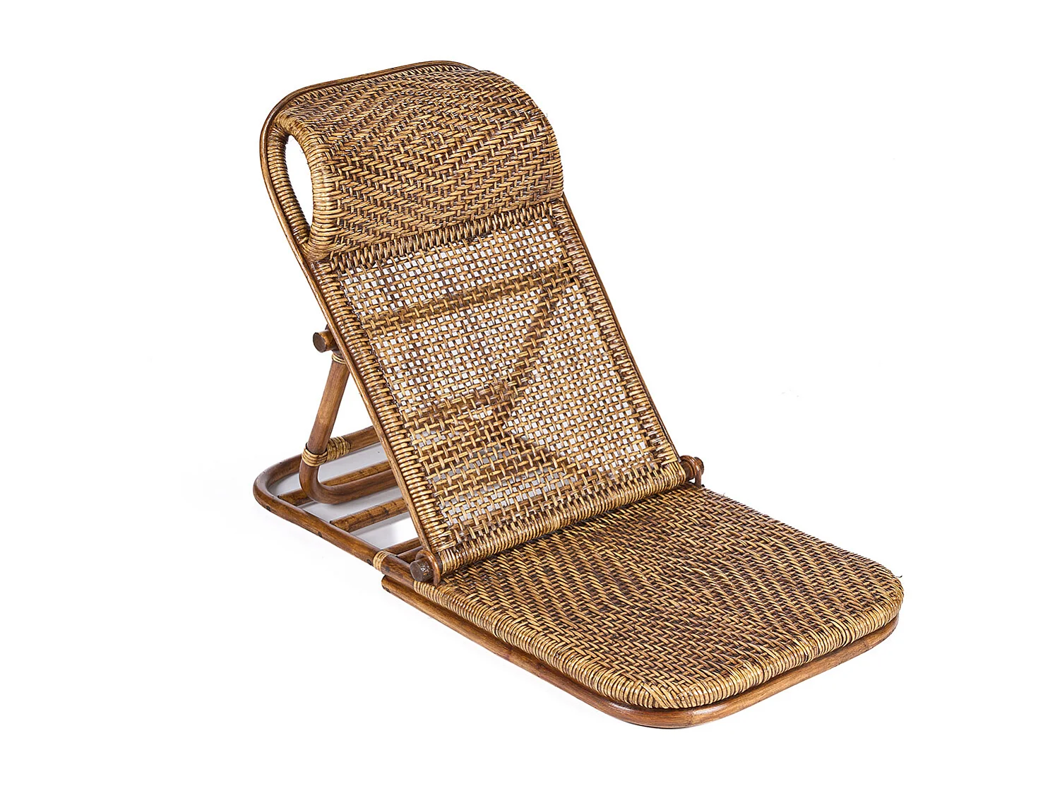 Le Fauteuil Long Rattan - Noyer Foncé