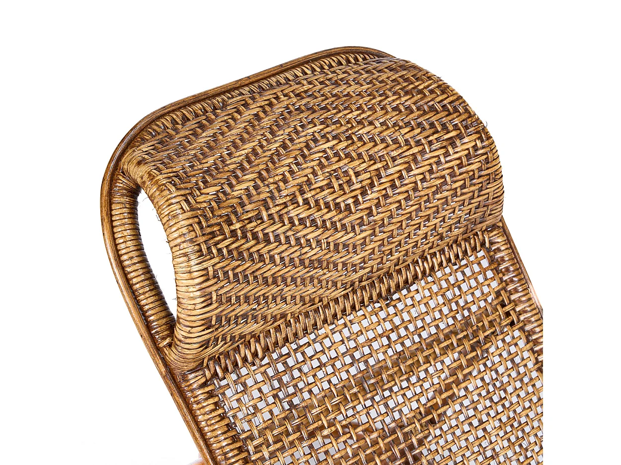 Le Fauteuil Long Rattan - Noyer Foncé