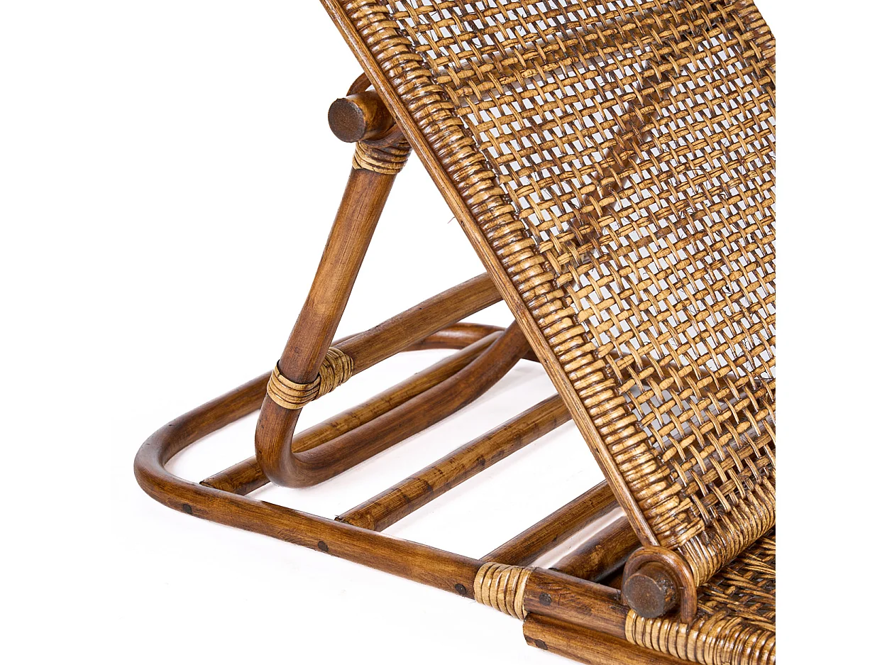 Le Fauteuil Long Rattan - Noyer Foncé