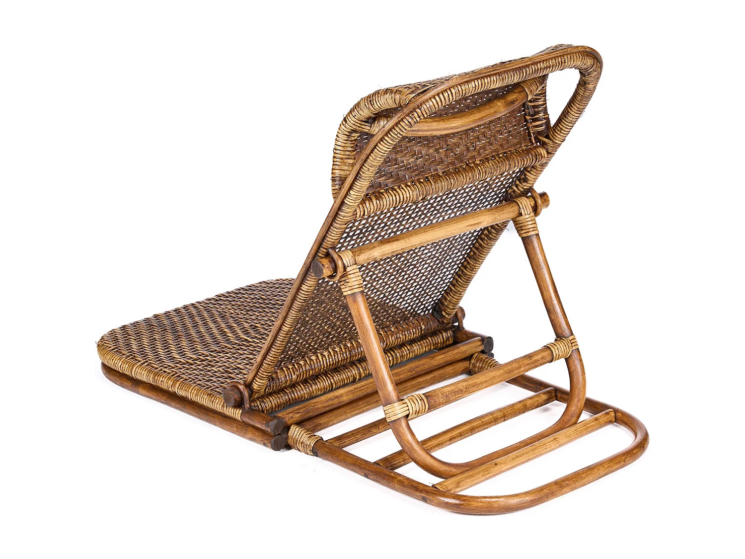 Le Fauteuil Long Rattan - Noyer Foncé