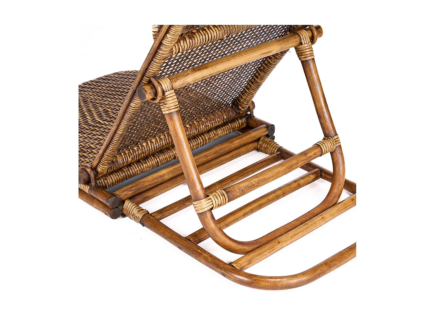 Le Fauteuil Long Rattan - Noyer Foncé