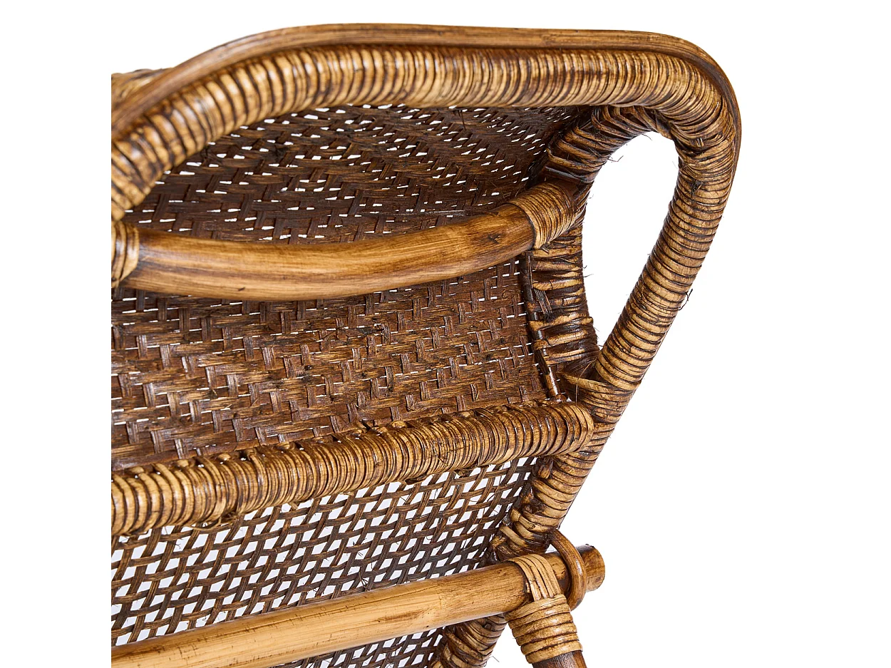 Le Fauteuil Long Rattan - Noyer Foncé