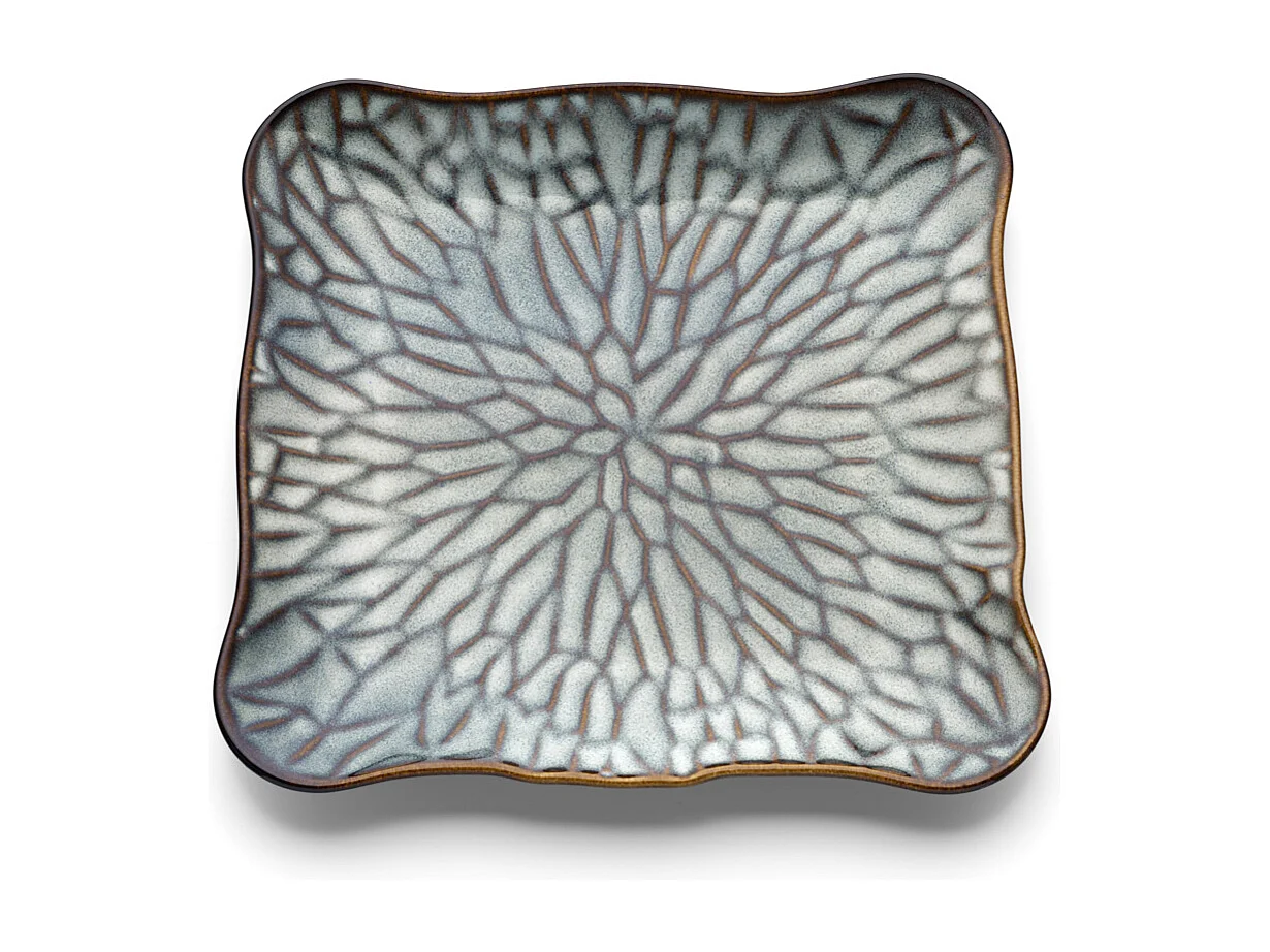L’Assiette Carrée Lotus Ice - Brun Gris - L