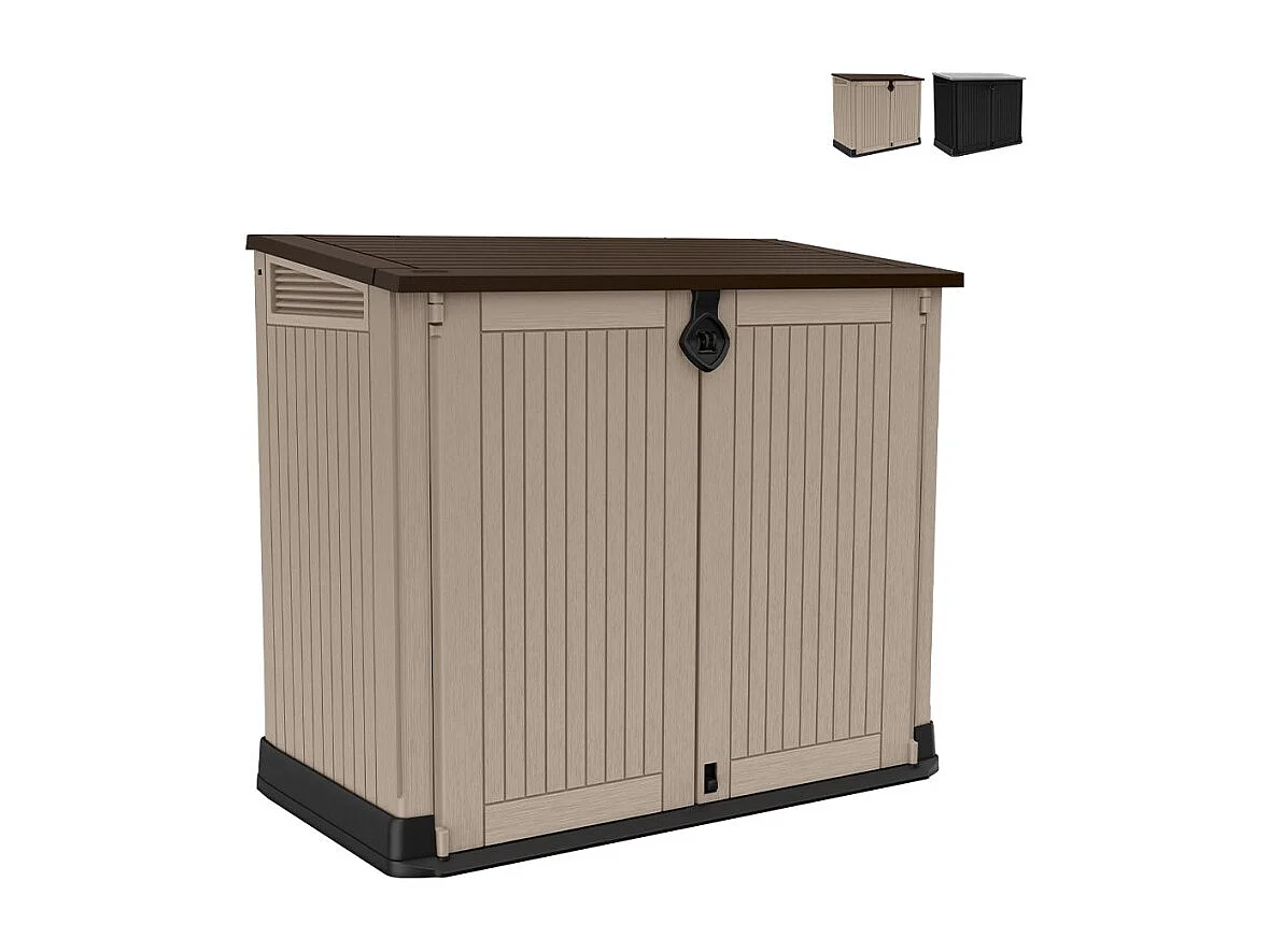 Scatola di Stoccaggio in Resina per Esterni Store It Out Midi Keter Beige - Capacità 880lt