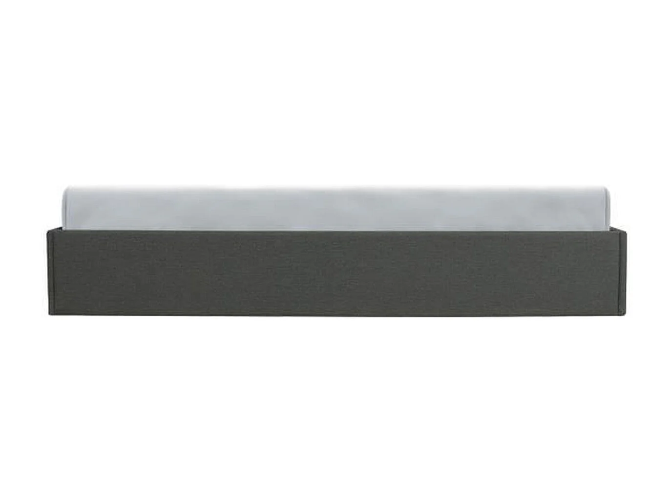 Lit coffre adulte - Tissu gris foncé - Sommier inclus - 140 x 190 cm
