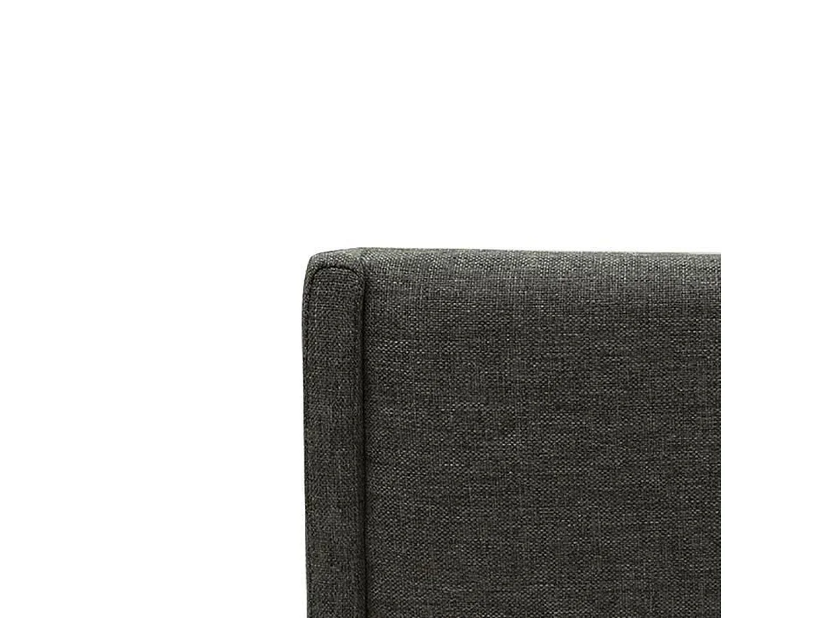 Lit coffre adulte - Tissu gris foncé - Sommier inclus - 140 x 190 cm