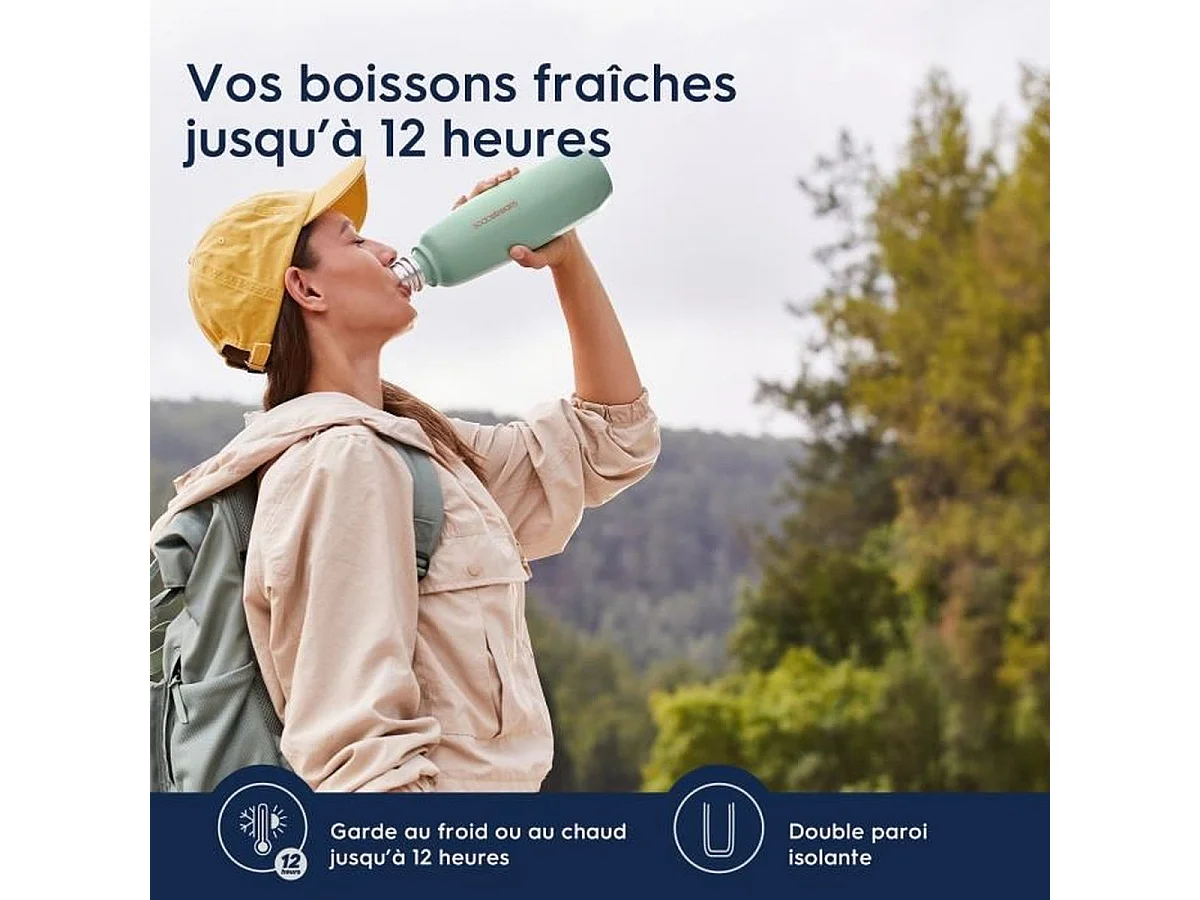 SodaStream 0,93L Blauw Roestvrijstalen Geïsoleerde Fles - Perfect voor Bruisende Dranken!