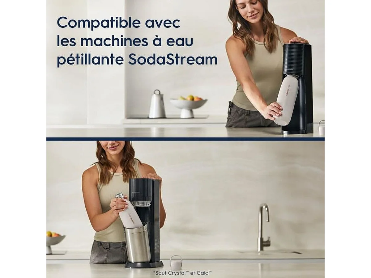 SodaStream 0,93L Blauw Roestvrijstalen Geïsoleerde Fles - Perfect voor Bruisende Dranken!