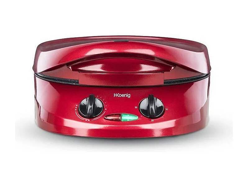H.KoeNIG TRT180 Tart Express Horno para Tartas Multifunción - 1800W - Rojo - Superficie de cocción de 30cm