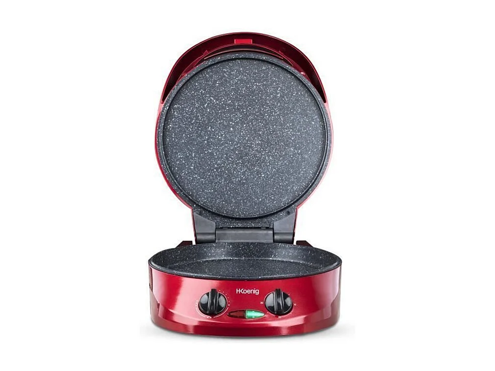 H.KoeNIG TRT180 Tart Express Horno para Tartas Multifunción - 1800W - Rojo - Superficie de cocción de 30cm