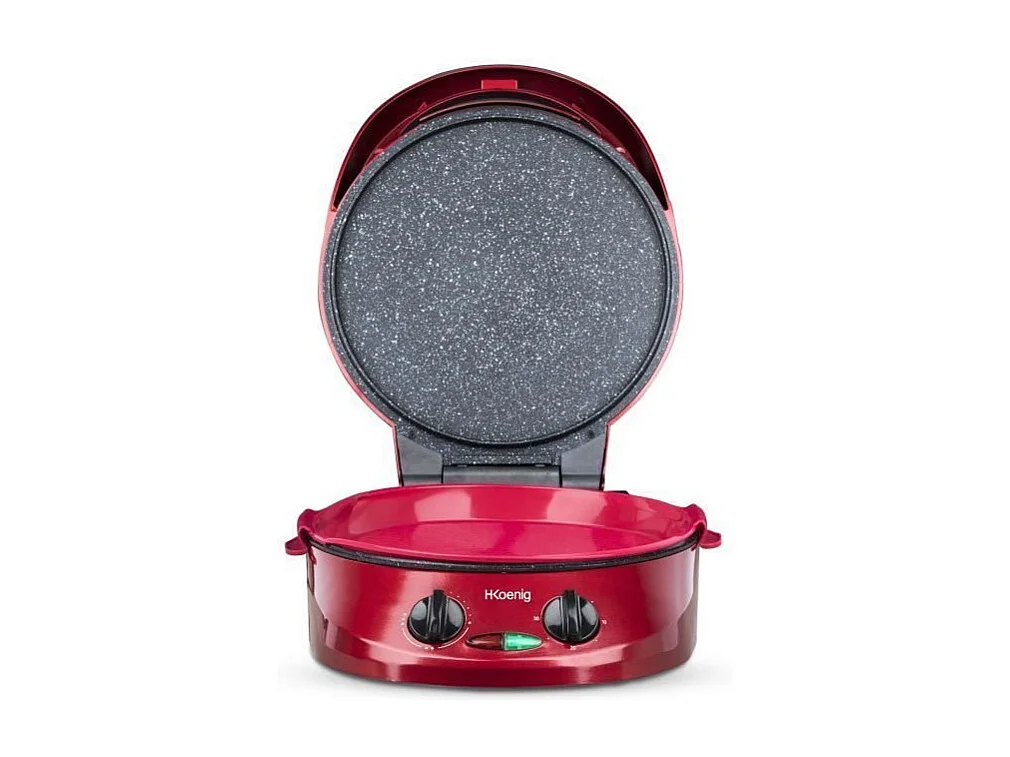 H.KoeNIG TRT180 Tart Express Horno para Tartas Multifunción - 1800W - Rojo - Superficie de cocción de 30cm