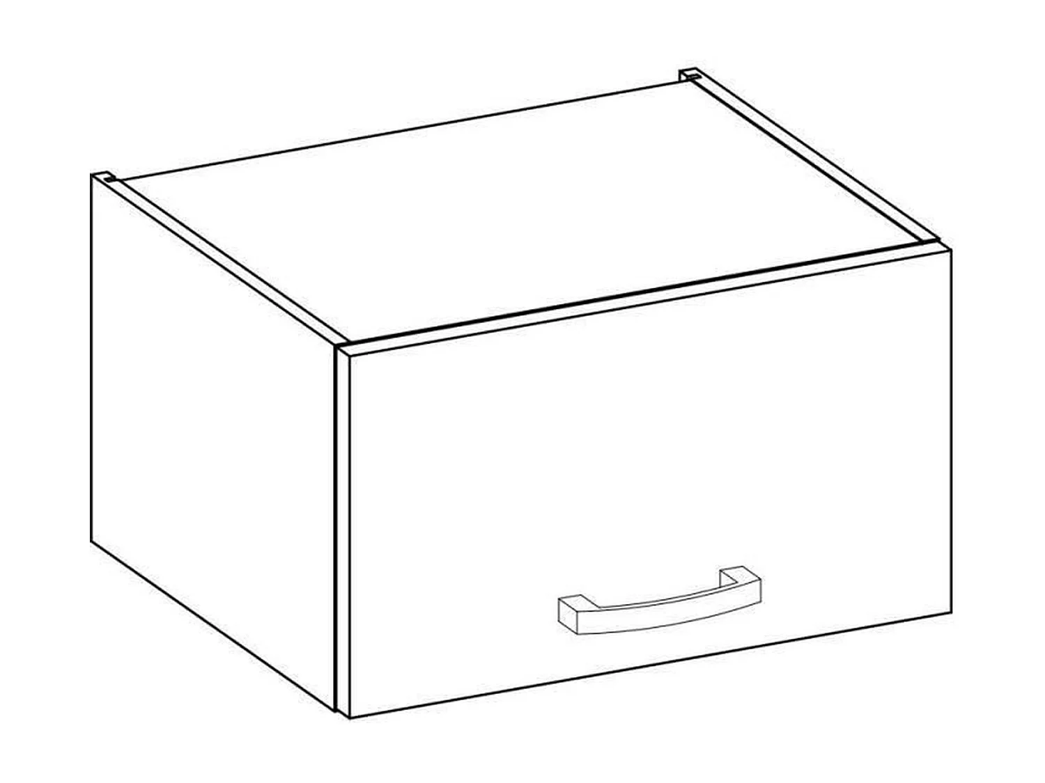 Meuble hotte porte basculante - Décor chêne sonoma - L 60 x 31,6 x H 36 cm - LASSEN