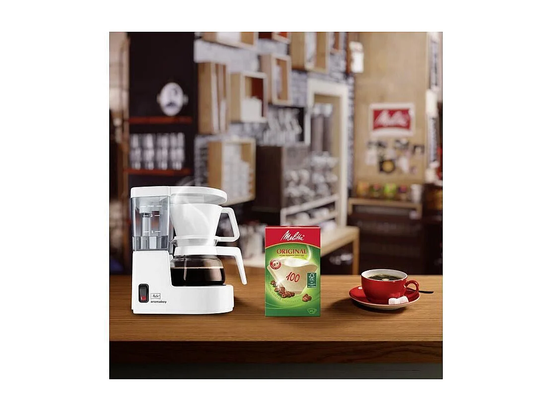 Melitta 1015-01 500W Druppel Koffiezetapparaat Wit 2 Kopjes Milieuvriendelijk