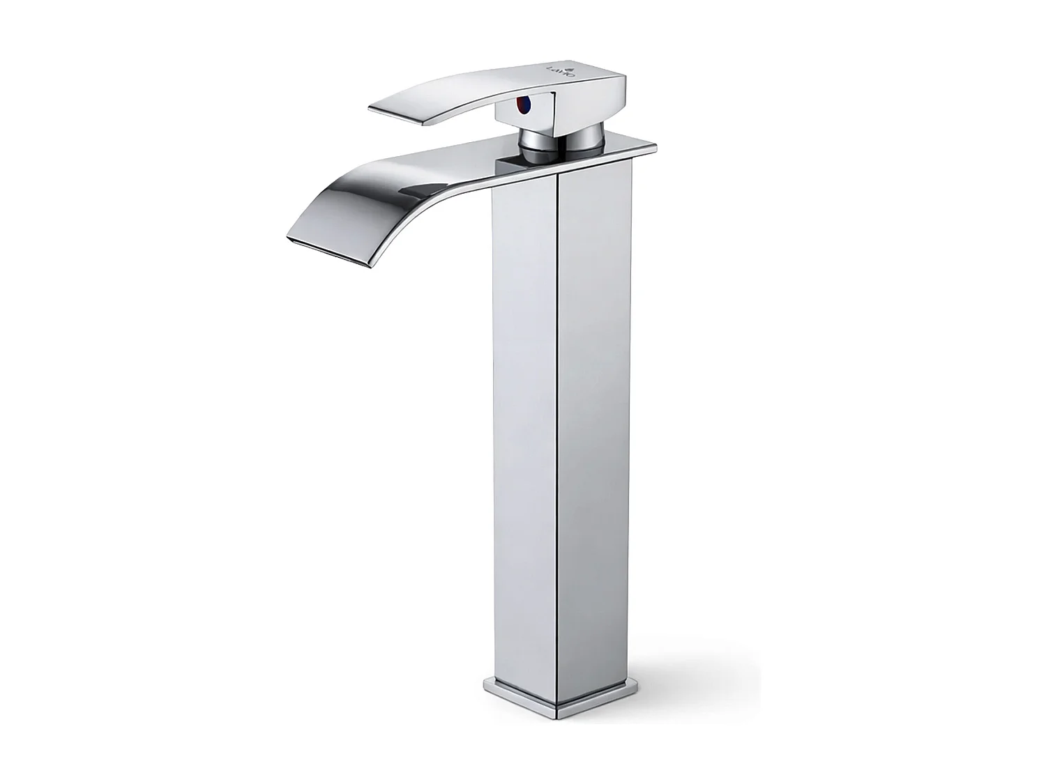 Hoge wastafelkraan waterval chroom opzetwastafel badkamerkraan EVIO