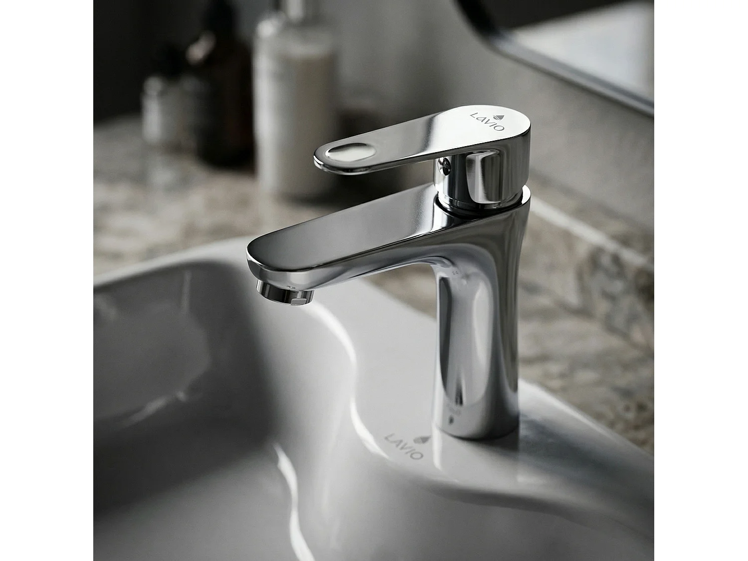 Mitigeur lavabo bas salle de bain chromé monocommande SOLARI