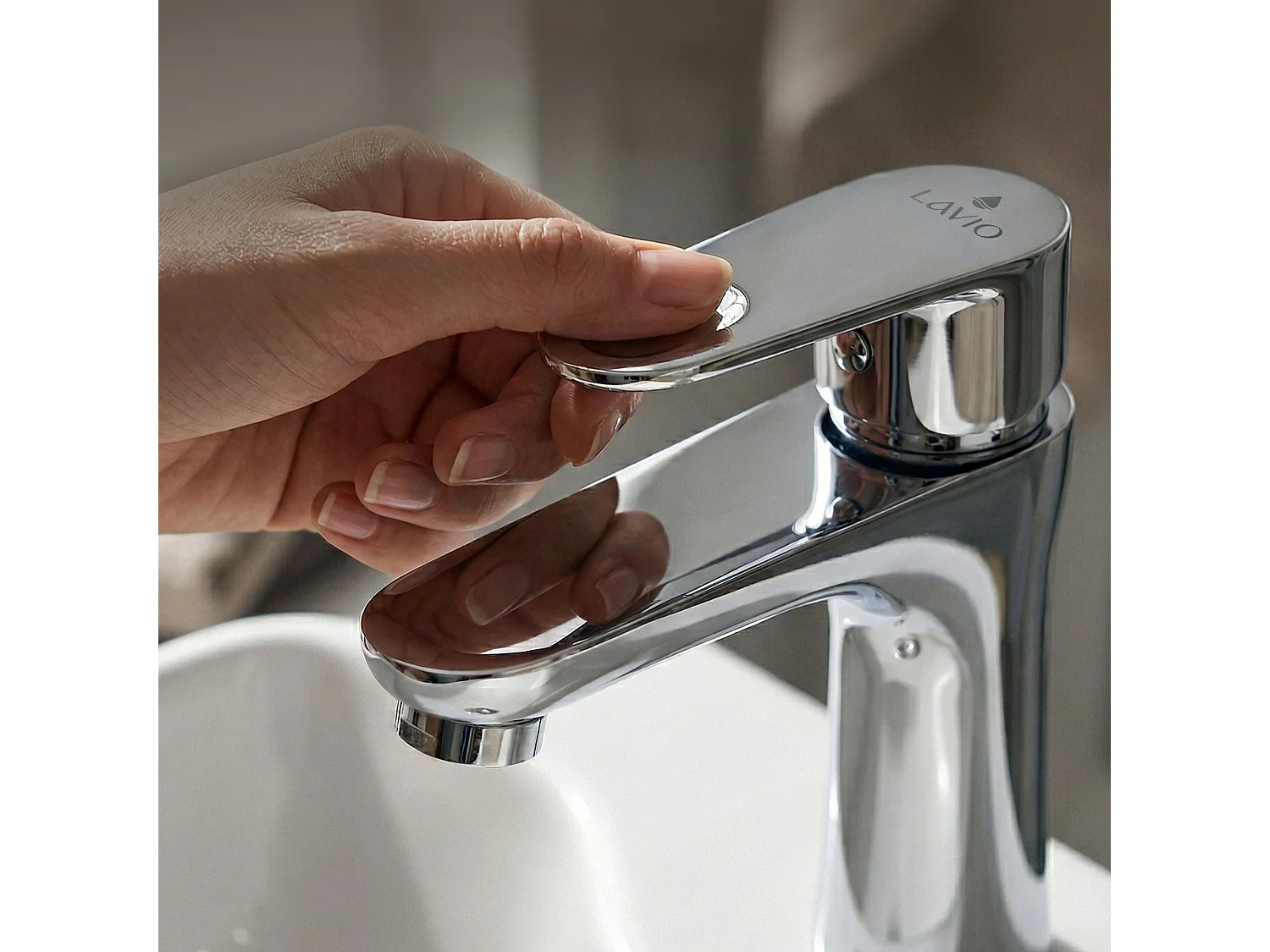 Mitigeur lavabo bas salle de bain chromé monocommande SOLARI