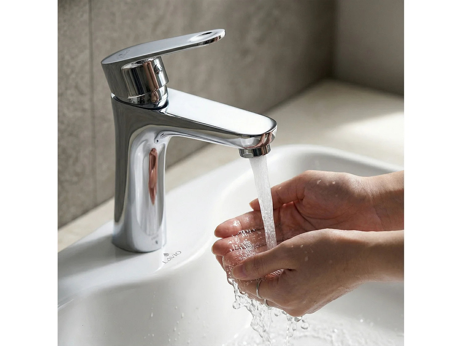 Mitigeur lavabo bas salle de bain chromé monocommande SOLARI