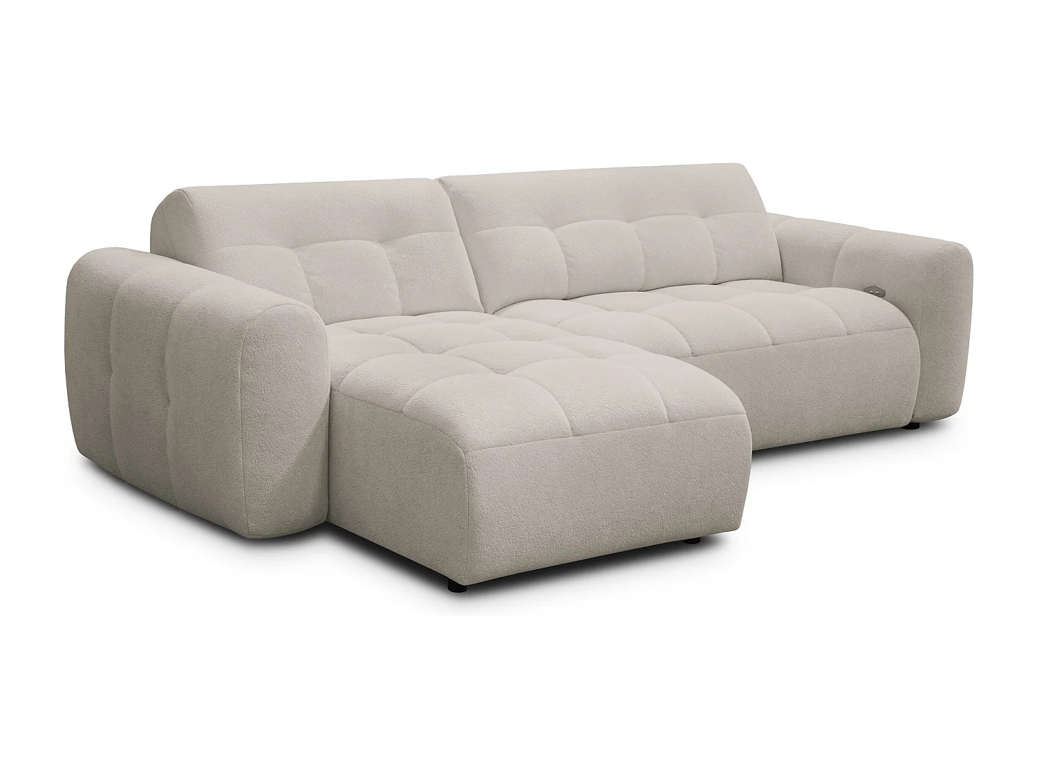 Ecksofa 4-Sitzer links LUMERO, beige