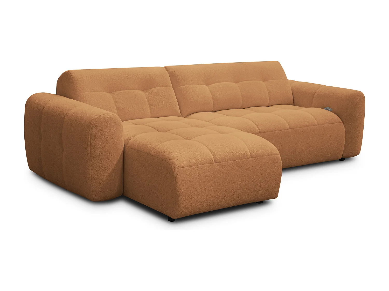 Ecksofa 4-Sitzer links LUMERO, orange