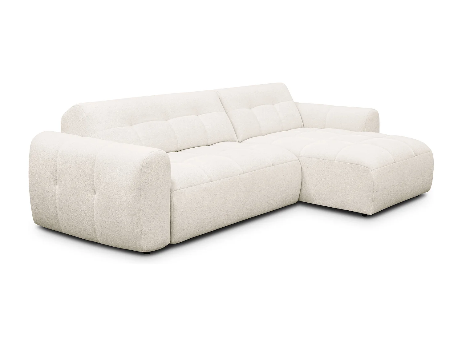 Ecksofa 4-Sitzer rechts LUMERO, creme