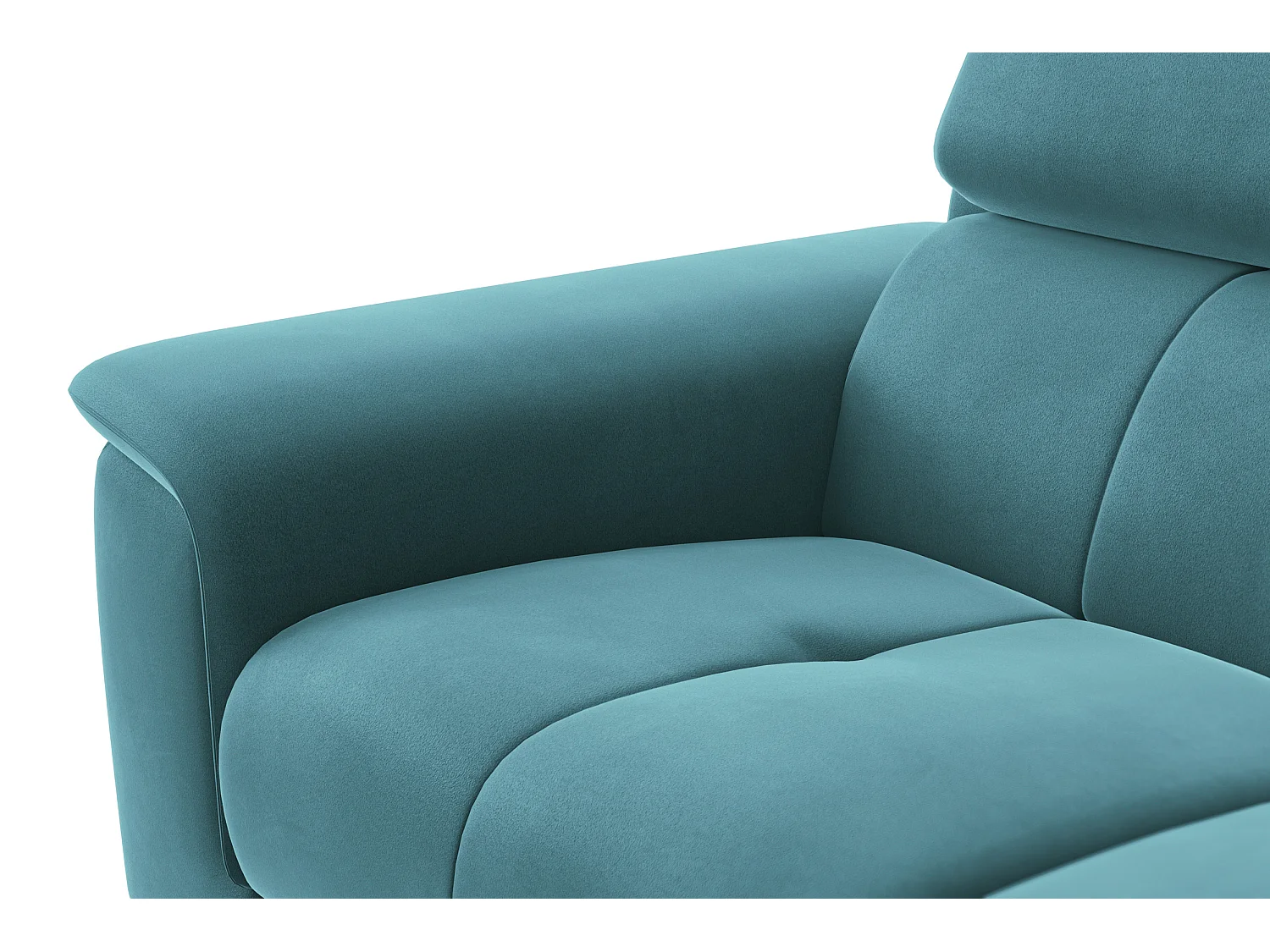Sofa 2-Sitzer FIERO, Minter Veloursstoff