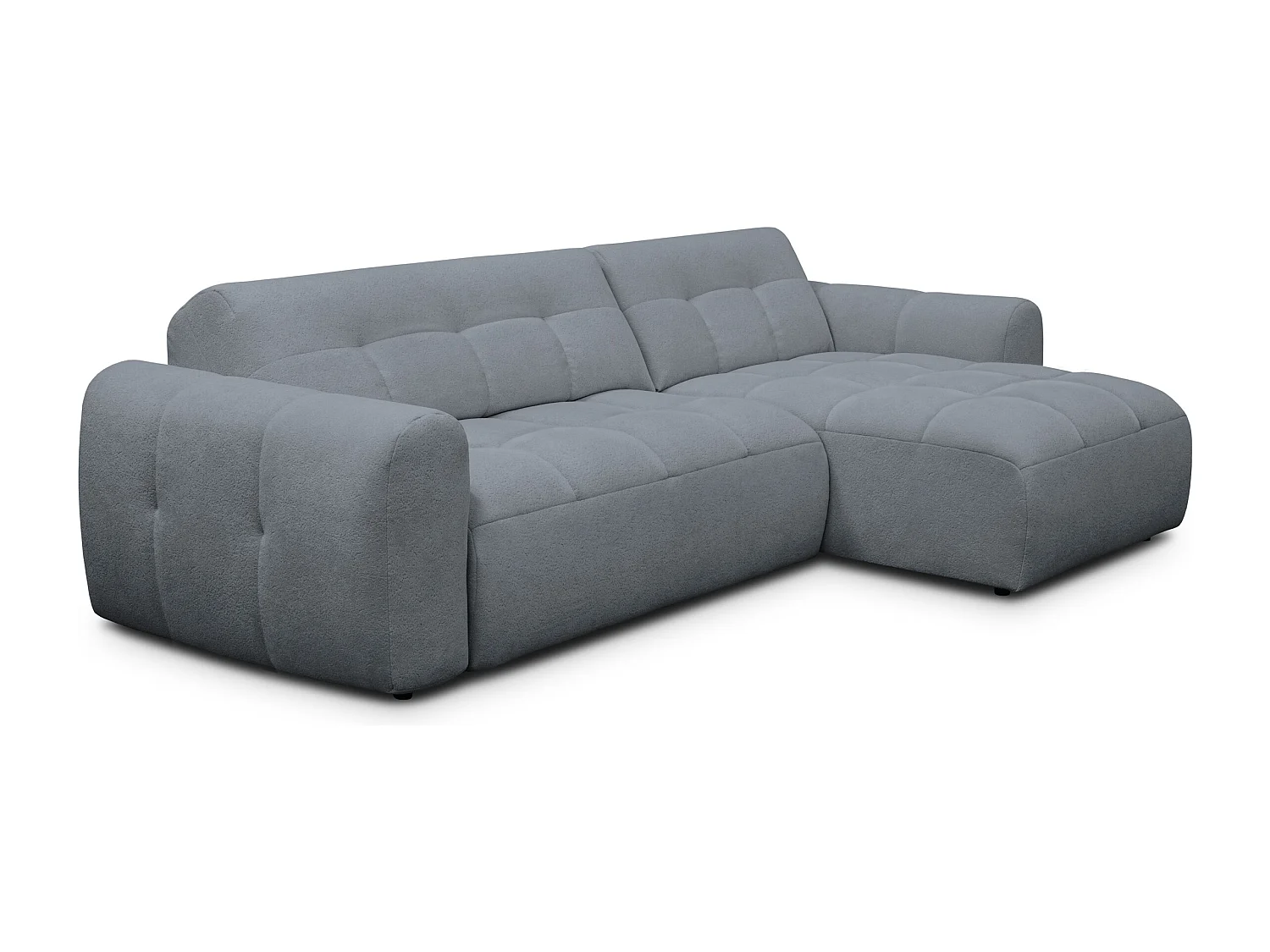 Ecksofa 4-Sitzer rechts LUMERO, graphitfarben