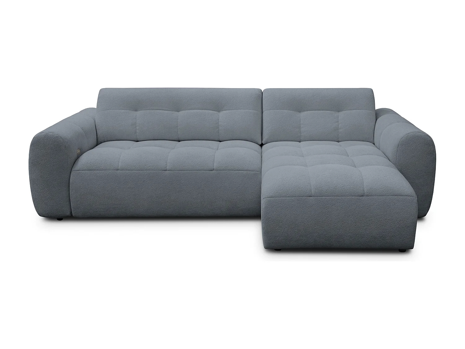 Ecksofa 4-Sitzer rechts LUMERO, graphitfarben