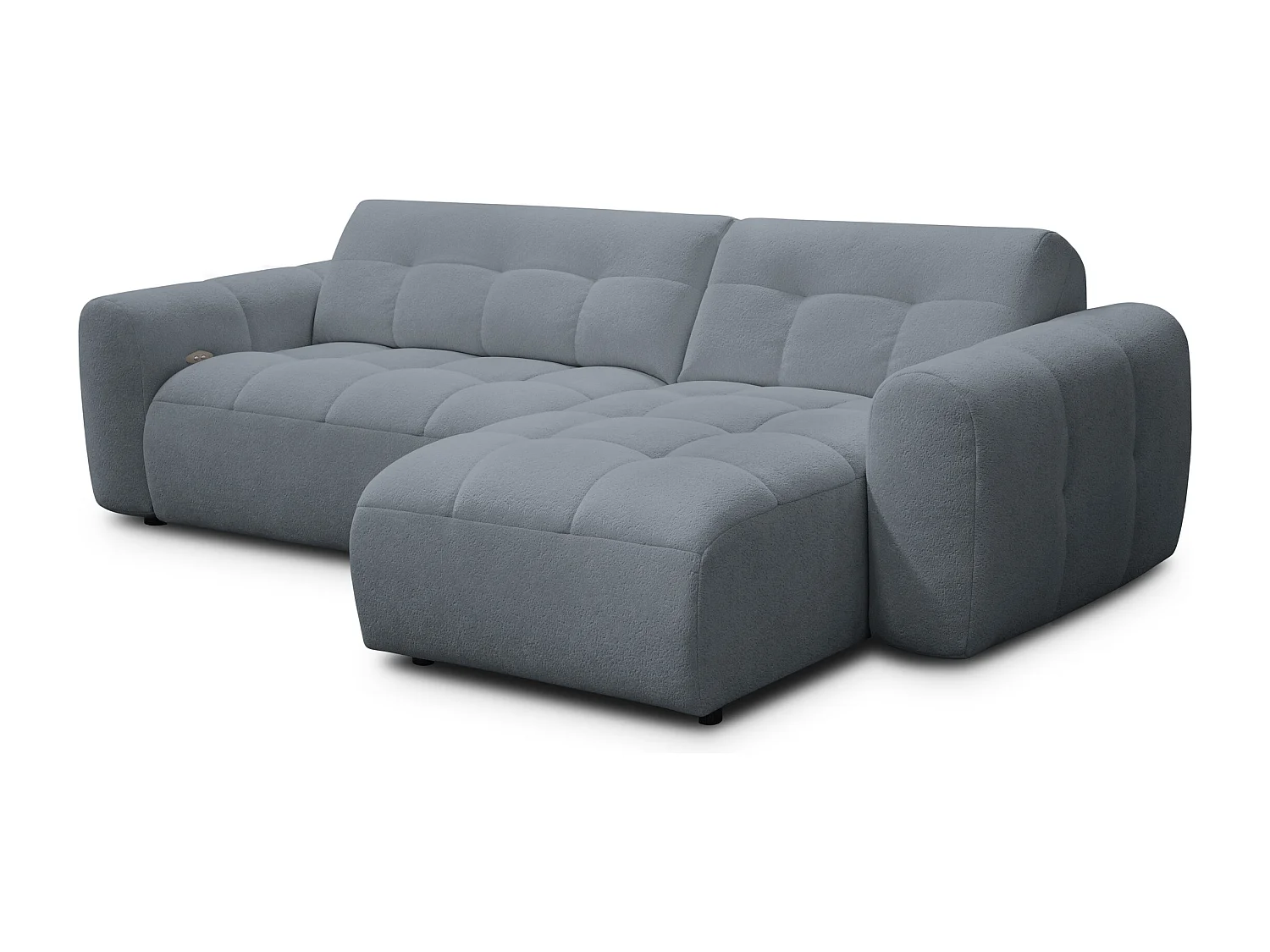 Ecksofa 4-Sitzer rechts LUMERO, graphitfarben